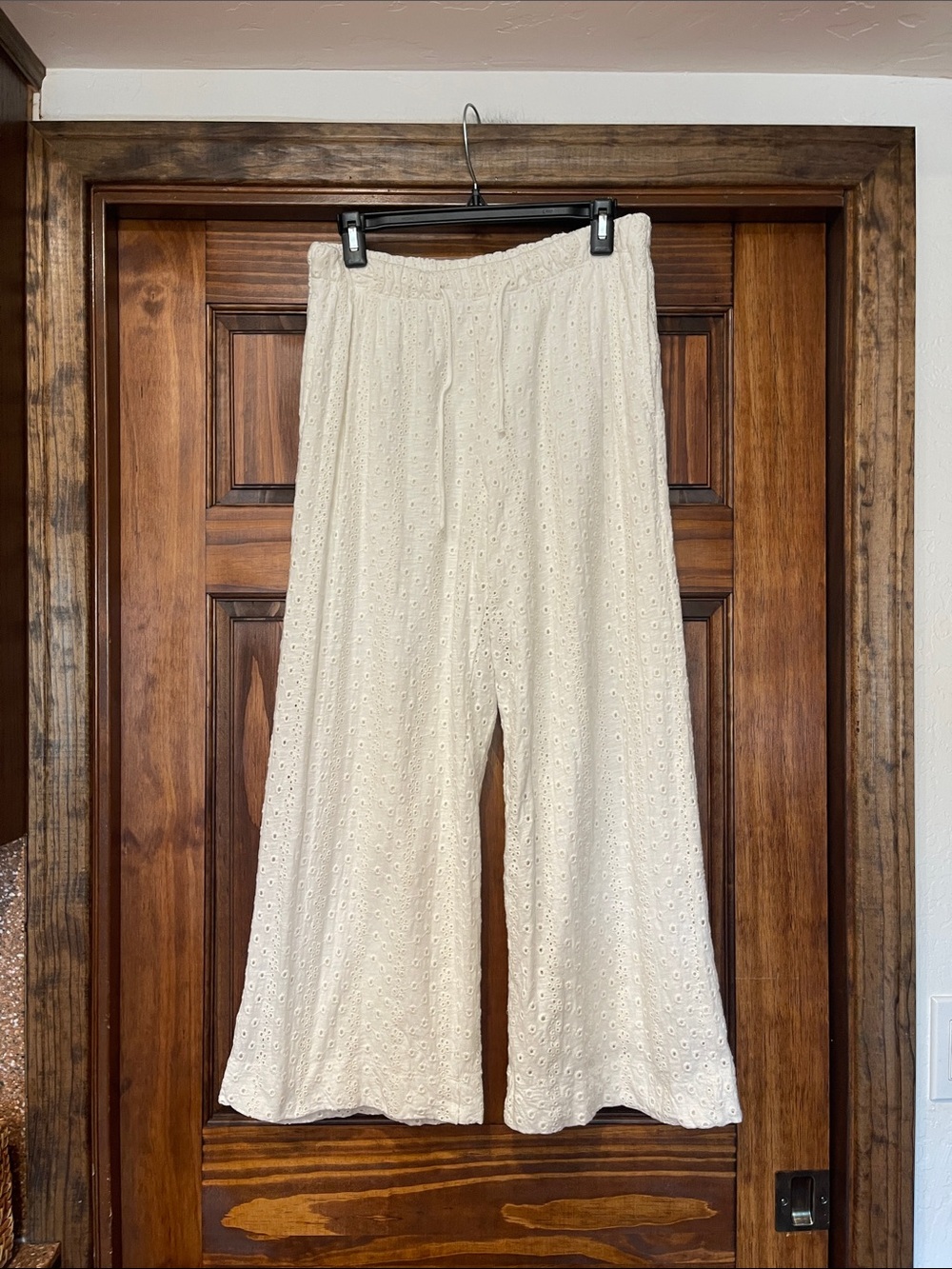 Z Supply white Eyelet Wide-Leg Pants Small